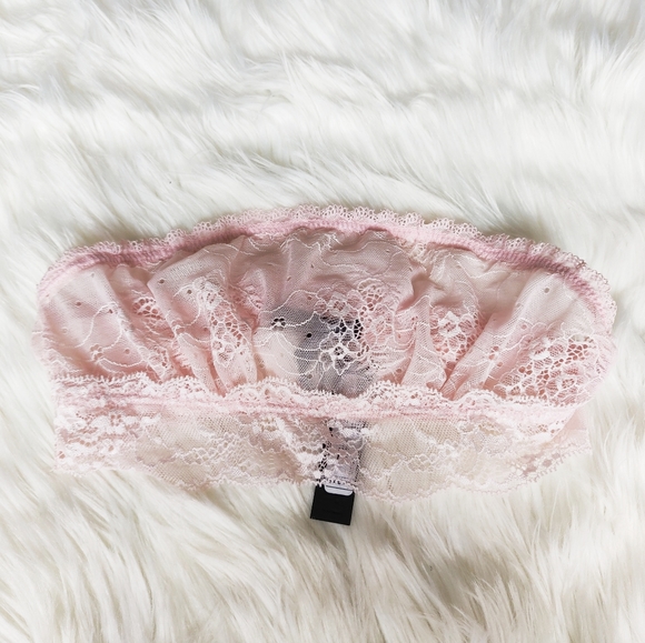 New Joe's Jeans lace bra bandeau in peony - Picture 3 of 5